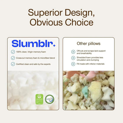 Slumblr® Shredded Memory Foam Adjustable Pillow Slumblr