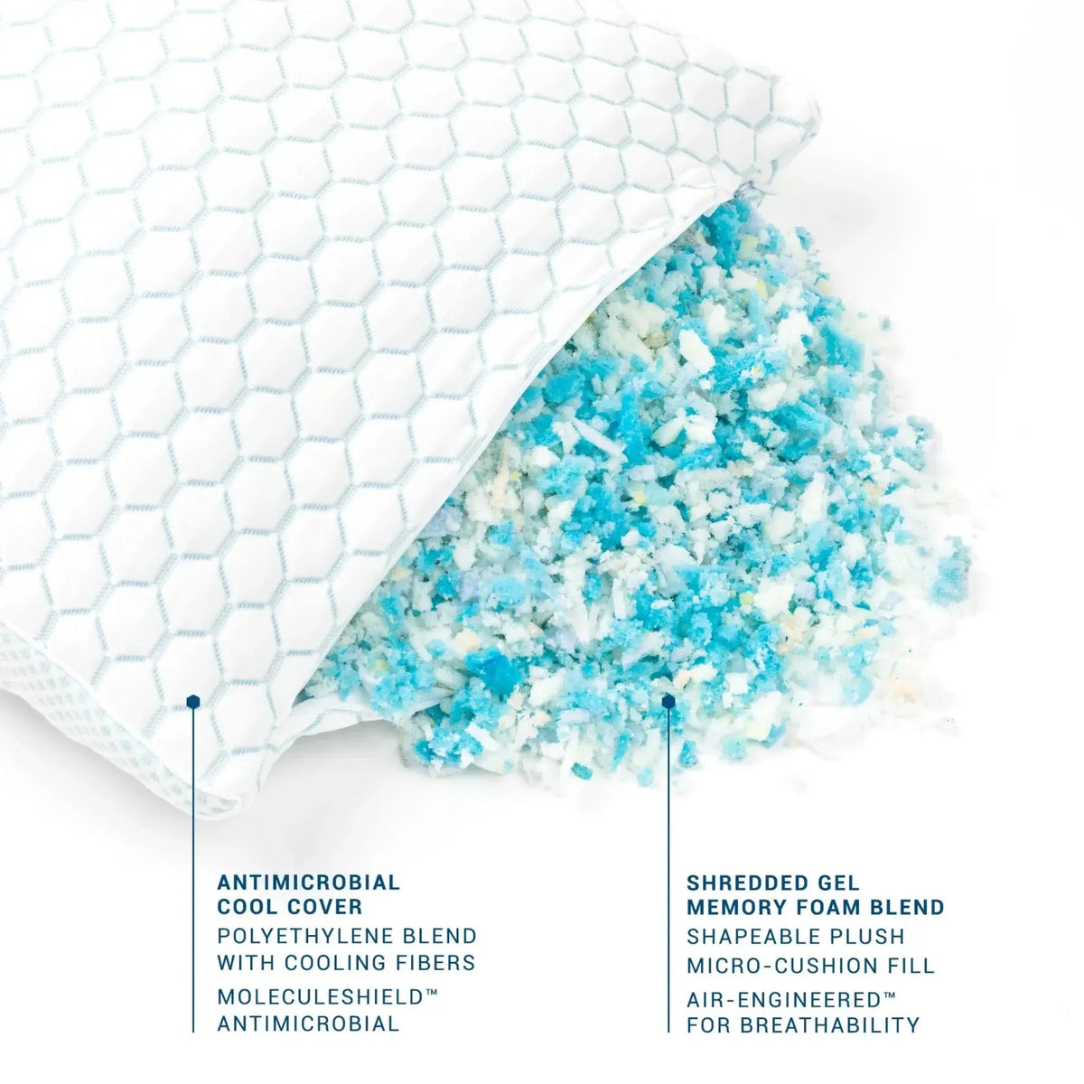 Slumblr® Cooling Shredded Memory Foam Pillow Slumblr