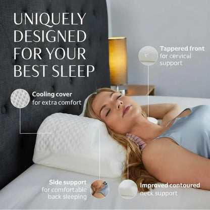 Slumblr® Ergonomic Memory Foam Pillow Contour Cooling Slumblr