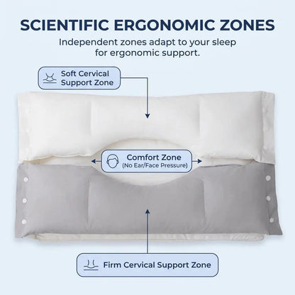 Slumblr® Dual-Sided Adjustable Cotton Pillow Slumblr