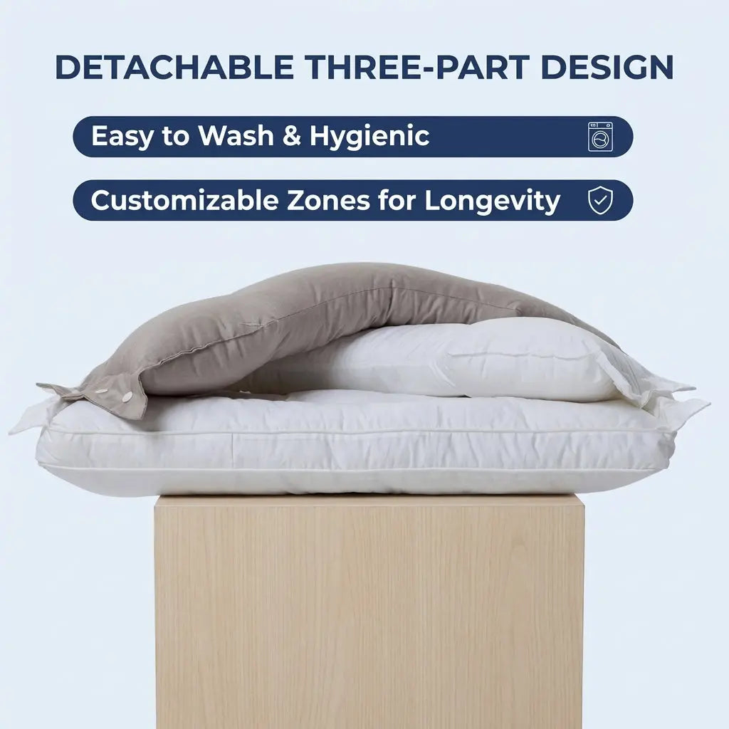 Slumblr® Dual-Sided Adjustable Cotton Pillow Slumblr
