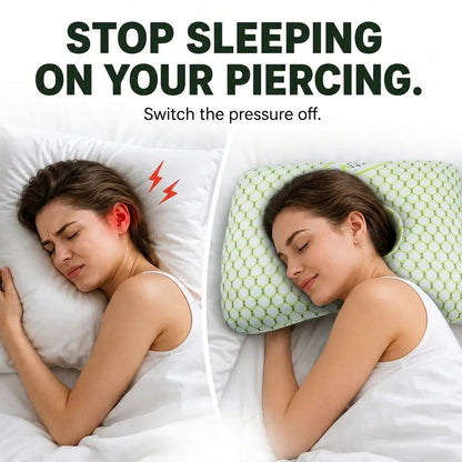 Slumblr® Ear Piercing Donut Pillow – Pain Relief for Side Sleepers